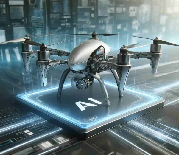 A-drone-resting-on-a-platform-do-drones-use-artificial